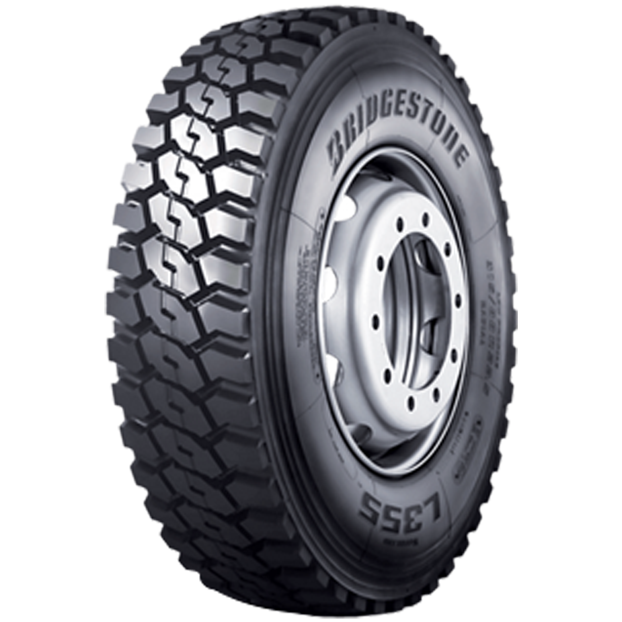 Bridgestone V-Steel Lug L355 EVO M+S 3PMSF 13 R22.5 158/156G (156/150K)